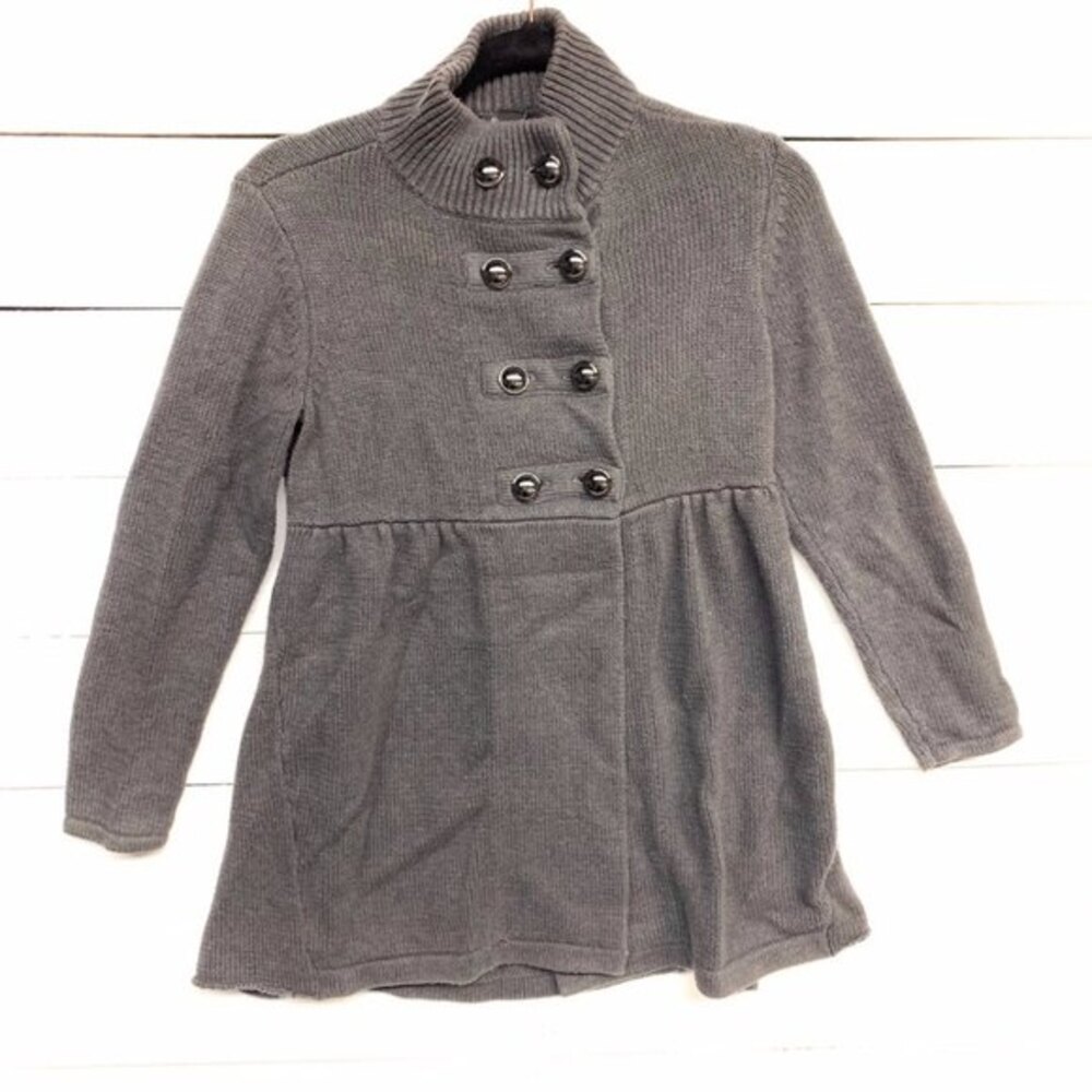 STYLE & CO jacket grey Women's Double-breast Swing Jacket medium